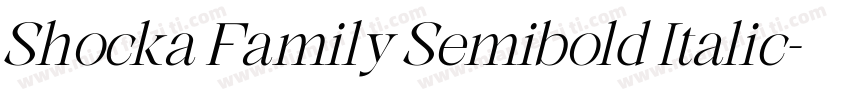 Shocka Family Semibold Italic字体转换